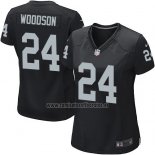 Camiseta NFL Game Mujer Las Vegas Raiders Woodson Negro