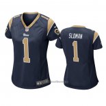 Camiseta NFL Game Mujer Los Angeles Rams 1 Sam Sloman Azul
