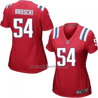 Camiseta NFL Game Mujer New England Patriots Bruschi Rojo