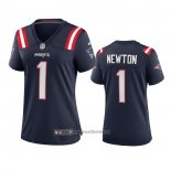 Camiseta NFL Game Mujer New England Patriots Cam Newton Azul