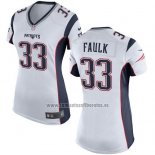 Camiseta NFL Game Mujer New England Patriots Faulk Blanco