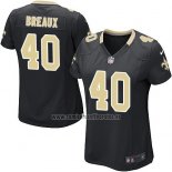 Camiseta NFL Game Mujer New Orleans Saints Breaux Negro