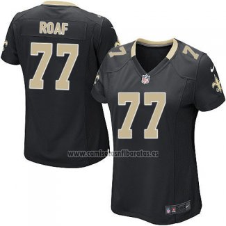 Camiseta NFL Game Mujer New Orleans Saints Roaf Negro