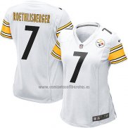 Camiseta NFL Game Mujer Pittsburgh Steelers Roethlisberger Blanco