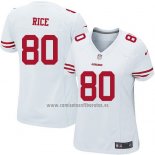 Camiseta NFL Game Mujer San Francisco 49ers Rice Blanco