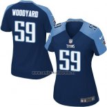Camiseta NFL Game Mujer Tennessee Titans Woodyard Azul Oscuro
