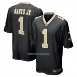 Camiseta NFL Game New Orleans Saints Kelvin Banks Jr 2025 NFL Draft Negro