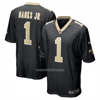 Camiseta NFL Game New Orleans Saints Kelvin Banks Jr 2025 NFL Draft Negro