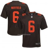 Camiseta NFL Game Nino Cleveland Browns Baker Mayfield Alterno Marron