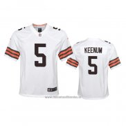 Camiseta NFL Game Nino Cleveland Browns Case Keenum 2020 Blanco