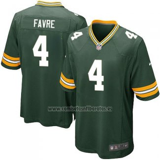 Camiseta NFL Game Nino Green Bay Packers Favre Verde Militar