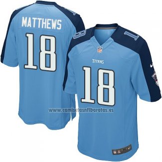 Camiseta NFL Game Nino Tennessee Titans Matthews Azul