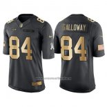 Camiseta NFL Gold Anthracite Seattle Seahawks Galloway Salute To Service 2016 Negro