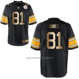 Camiseta NFL Gold Game Pittsburgh Steelers James Negro
