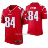 Camiseta NFL Legend New England Patriots 84 Antonio Brown Inverted Rojo