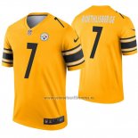 Camiseta NFL Legend Pittsburgh Steelers 7 Ben Roethlisberger Inverted Oro