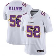 Camiseta NFL Limited Baltimore Ravens R.Lewis Logo Dual Overlap Blanco