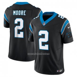 Camiseta NFL Limited Carolina Panthers D.J. Moore Vapor F.U.S.E. Negro