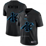 Camiseta NFL Limited Carolina Panthers Newton Logo Dual Overlap Negro