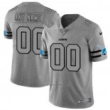 Camiseta NFL Limited Detroit Lions Personalizada Team Logo Gridiron Gris