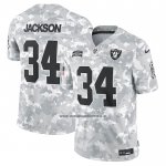 Camiseta NFL Limited Las Vegas Raiders Bo Jackson 2024 Salute To Service Retired Gris