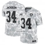 Camiseta NFL Limited Las Vegas Raiders Bo Jackson 2024 Salute To Service Retired Gris