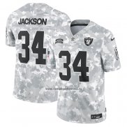 Camiseta NFL Limited Las Vegas Raiders Bo Jackson 2024 Salute To Service Retired Gris