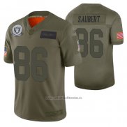 Camiseta NFL Limited Las Vegas Raiders Eric Saubert 2019 Salute To Service Verde