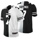 Camiseta NFL Limited Las Vegas Raiders Kaepernick Black White Split