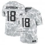 Camiseta NFL Limited Minnesota Vikings Justin Jefferson 2024 Salute To Service Gris