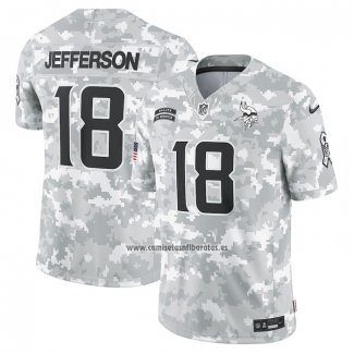 Camiseta NFL Limited Minnesota Vikings Justin Jefferson 2024 Salute To Service Gris