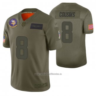 Camiseta NFL Limited Minnesota Vikings Kirk Cousins 2019 Salute To Service Verde