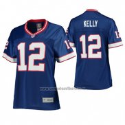 Camiseta NFL Limited Mujer Buffalo Bills Jim Kelly 12 Azul Replica