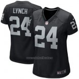 Camiseta NFL Limited Mujer Las Vegas Raiders 24 Lynch Negro