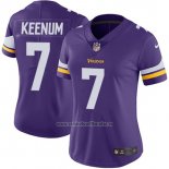 Camiseta NFL Limited Mujer Minnesota Vikings 7 Keenum Violeta