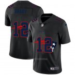 Camiseta NFL Limited New England Patriots Brady Logo Dual Overlap Negro