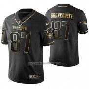 Camiseta NFL Limited New England Patriots Rob Gronkowski Golden Edition Negro