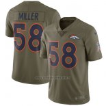 Camiseta NFL Limited Nino Denver Broncos 58 Miller 2017 Salute To Service Verde