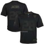 Camiseta NFL Limited Nino Las Vegas Raiders Josh Jacobs 2020 Salute To Service Negro