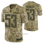 Camiseta NFL Limited San Diego Chargers 53 Mike Pouncey 2018 Salute To Service Camuflaje