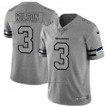 Camiseta NFL Limited Seattle Seahawks Wilson Team Logo Gridiron Gris