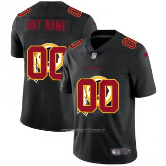 Camiseta NFL Limited Washington Commanders Personalizada Logo Dual Overlap Negro