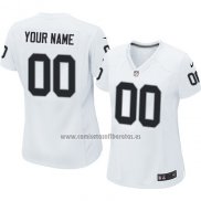 Camiseta NFL Mujer Las Vegas Raiders Personalizada Blanco