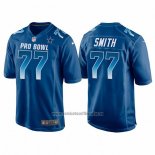Camiseta NFL Pro Bowl Dallas Cowboys 77 Tyron Smith NFC 2018 Azul