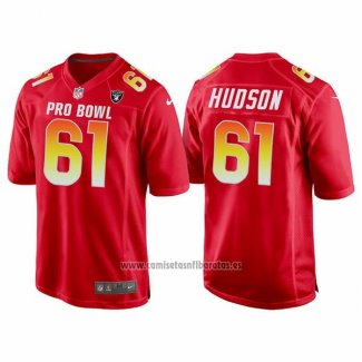 Camiseta NFL Pro Bowl Las Vegas Raiders 61 Rodney Hudson AFC 2018 Rojo