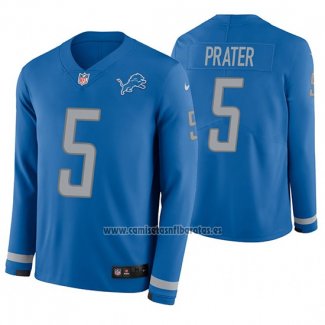 Camiseta NFL Therma Manga Larga Detroit Lions Matt Prater Azul