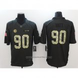 Camiseta NFL Anthracite Pittsburgh Steelers 90 Watt Negro