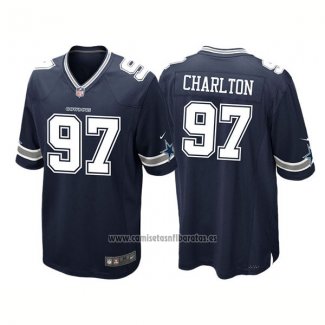 Camiseta NFL Game Dallas Cowboys 97 Taco Charlton 2017 Draft Pick Azul