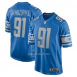 Camiseta NFL Game Detroit Lions Levi Onwuzurike 91 Azul