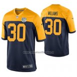 Camiseta NFL Game Green Bay Packers Jamaal Williams Azul 100th Anniversary Alternate